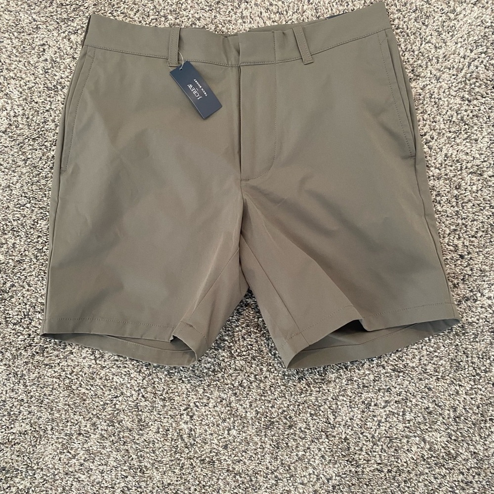 J. Crew Men's Tech Shorts Khaki Flat Front Shorts Sz 29 Length 7 NWT